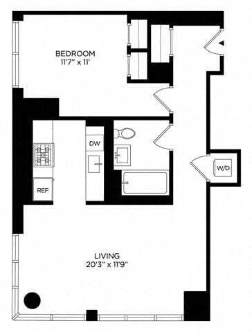 1 Bedroom 1CD South