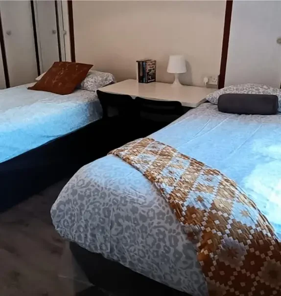 Bed in a cosy twin bedroom, in Drumcondra