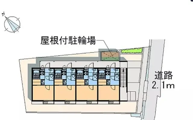 レオパレスGlory - ウ市の学生向け宿泊施設 - 201号房间(带独立厨房)