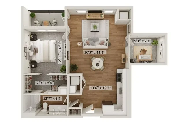 1 Bed 1 Bath Camelot B