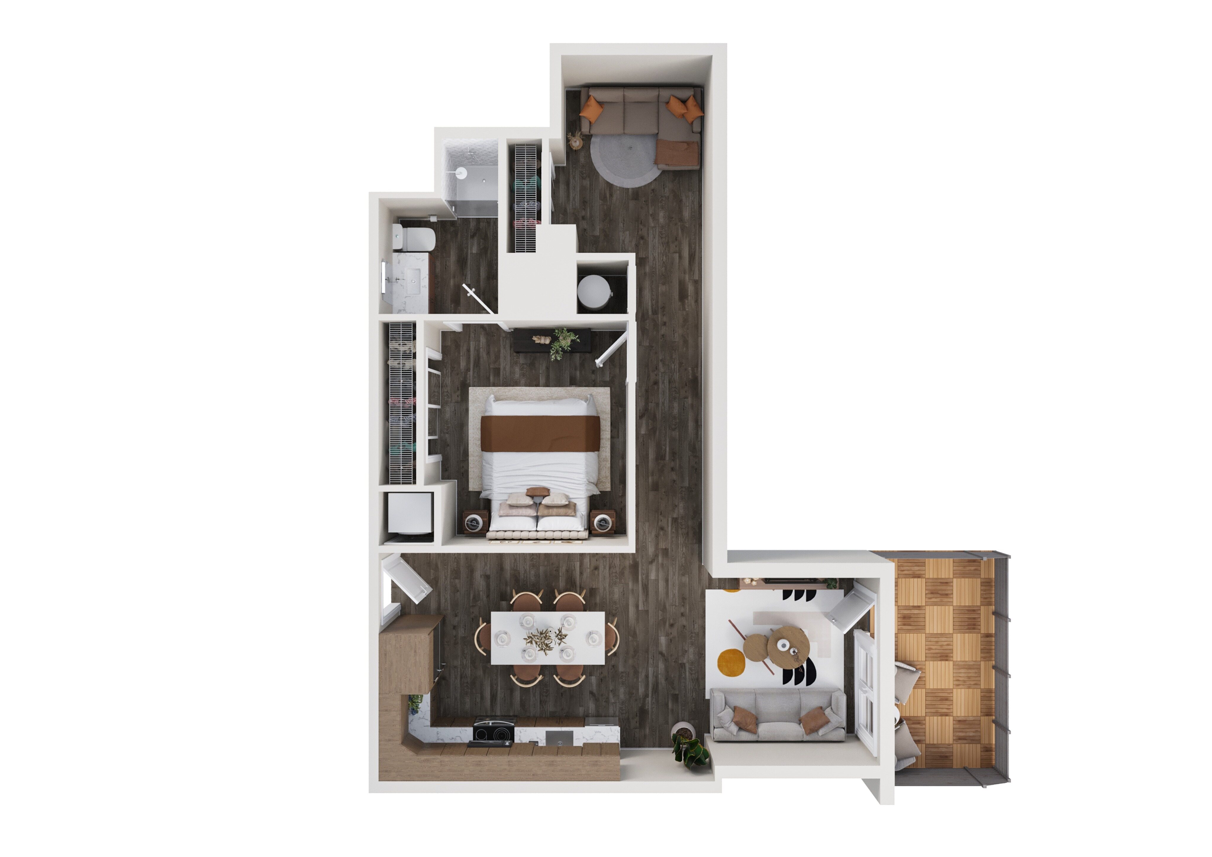 1x1 Junior Den Balcony