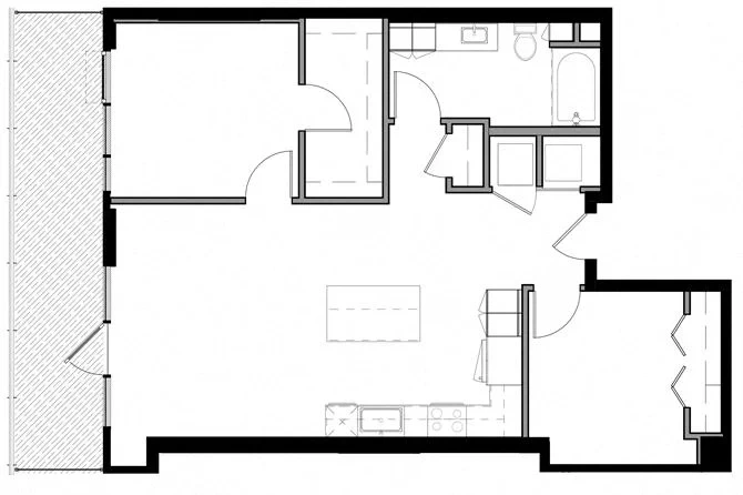 2 Bedroom 2D w/ Balcony