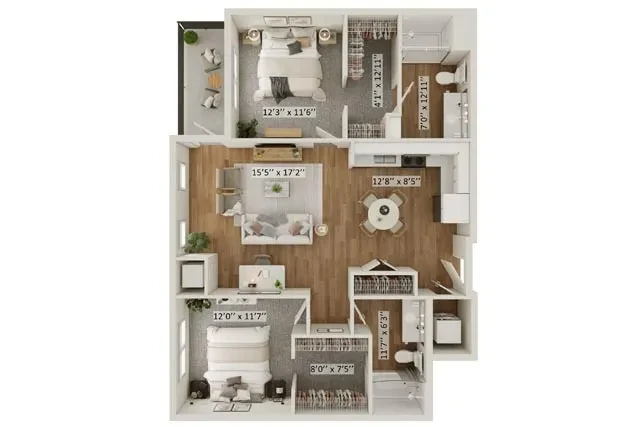 2 Bed 2 Bath Harriet F