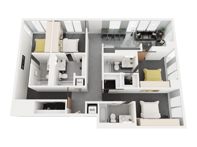 4 Bed 4 Bath - 4C - F 8-16