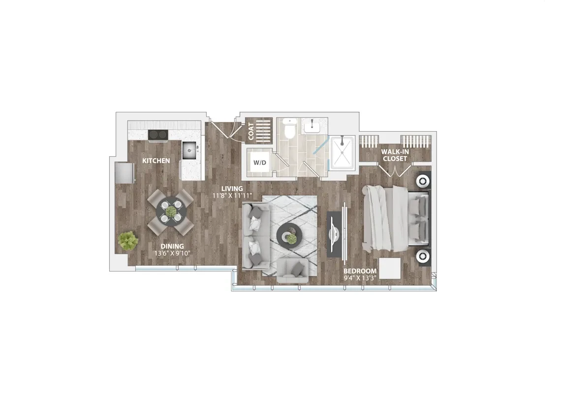 1 Bed 1 Bath A6A