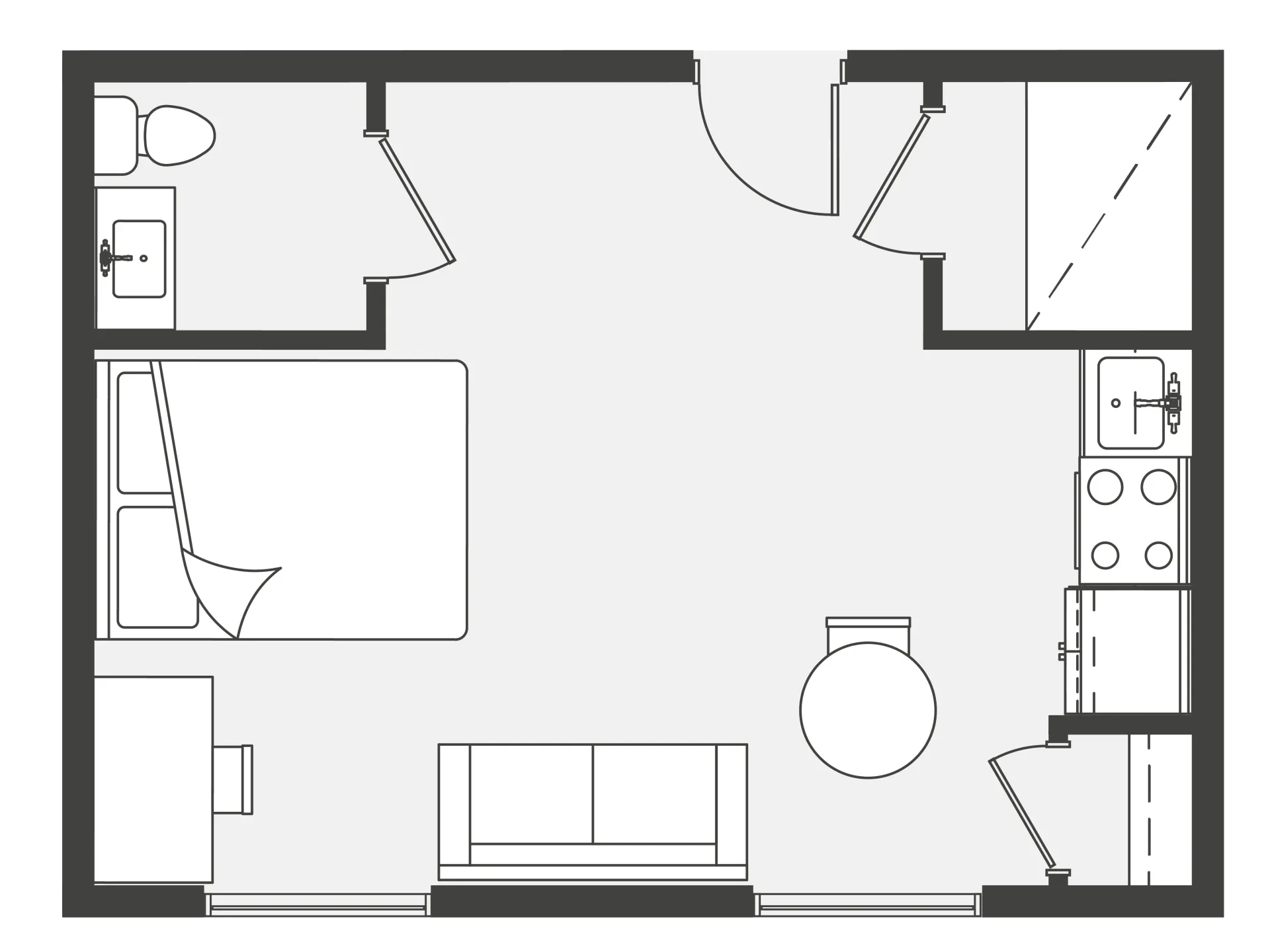 Quarry Studio w/ Private Bath & Kitchen