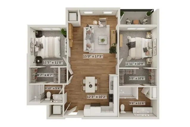 2 Bed 2 Bath Harriet B