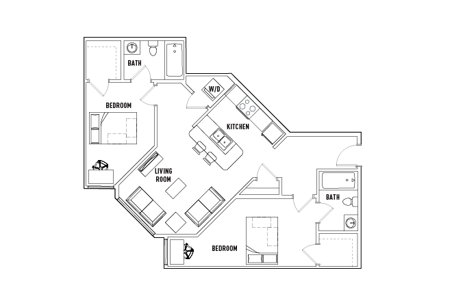 2 Bed 2 Bath D