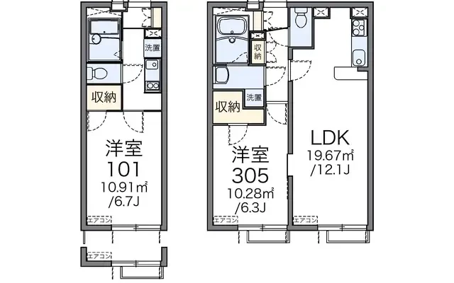 レオパレスリバーパークⅡ 1
