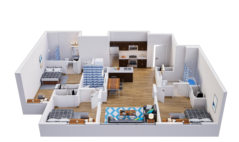 3 Bed 3 Bath Madison B