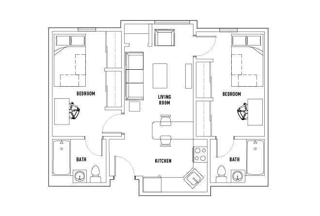 2 Bed - 2 Bath