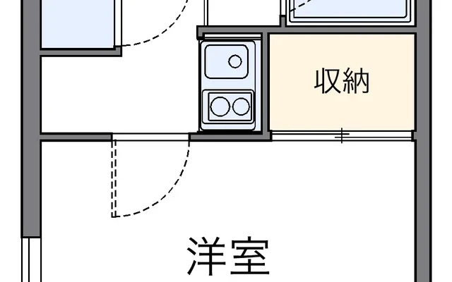 レオパレス萬代橋 - 舞鶴市の学生向け宿泊施設 - 304号房间(带独立厨房)