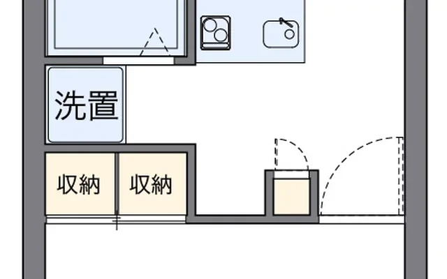 レオパレスサカグチ - 岸和田市の学生向け宿泊施設 - 203号房间(带独立厨房)