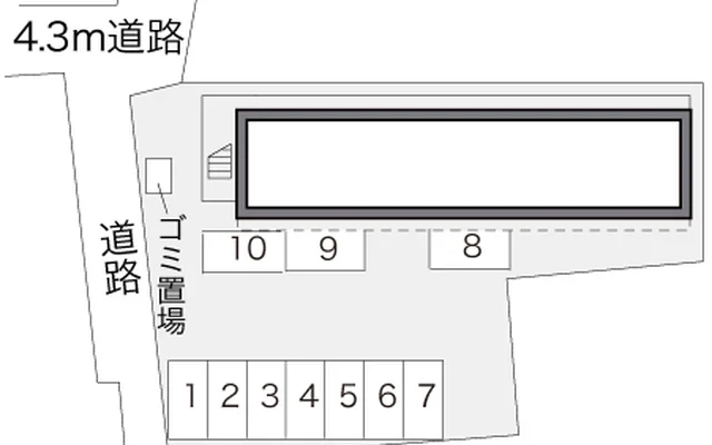 レオパレスユニバサイド黒髪 2