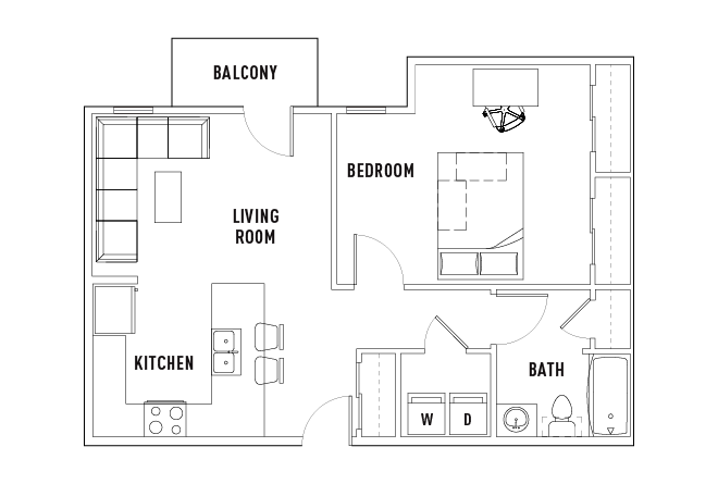 Phase 1 - 1 Bed - 1 Bath A