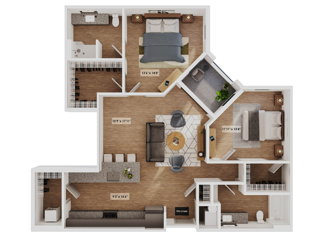 2 bed 2 bath The Maya