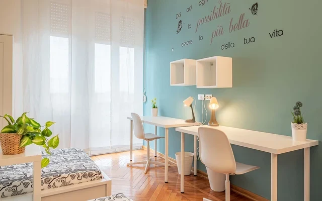VIALE ROMOLO 1 <br> SHARED ROOM D1 - Bed A 4