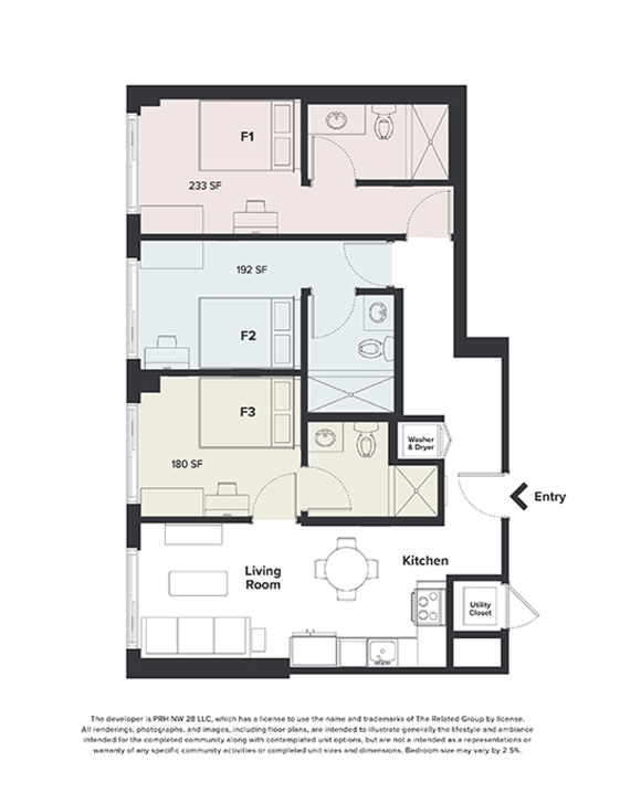 3 Bedroom / 3 Bathroom C2