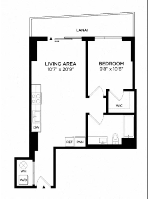 1 Bedroom 1M