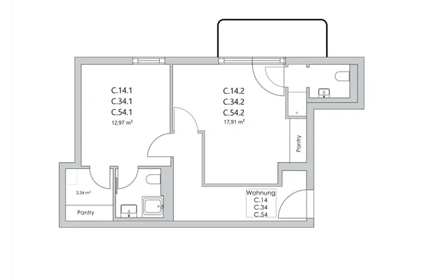 Studio in der Nazarethkirchstrasse 51 (Aufgang C) 3