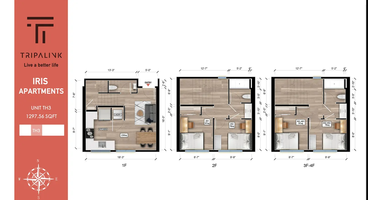 6 Bed 3.5 Bath Townhouse C