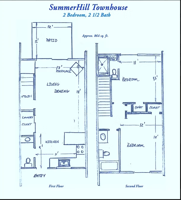 2 BEDROOM, 2.5 BATHROOM