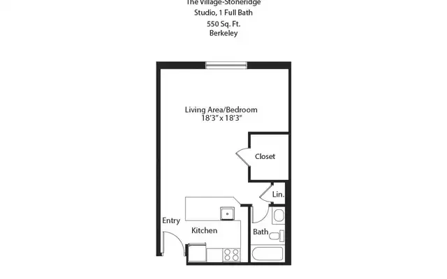 Water View Village - ที่พักนักศึกษาในฟเลมิงแฮม - Studio/1 Bath with Full Kitchen