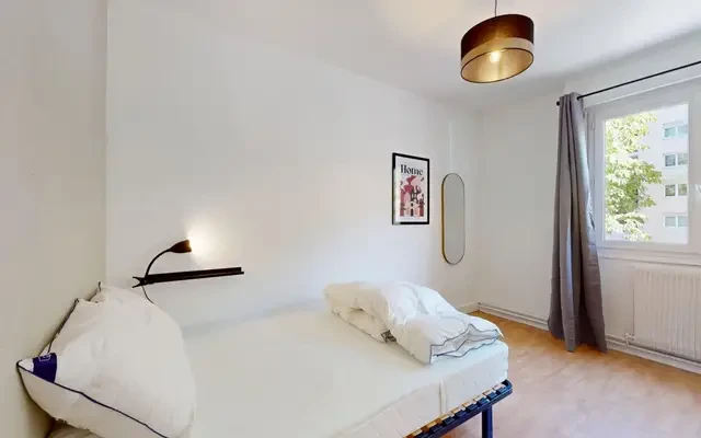 Interesting double ensuite bedroom near the Gare de Villeurbanne train station 3