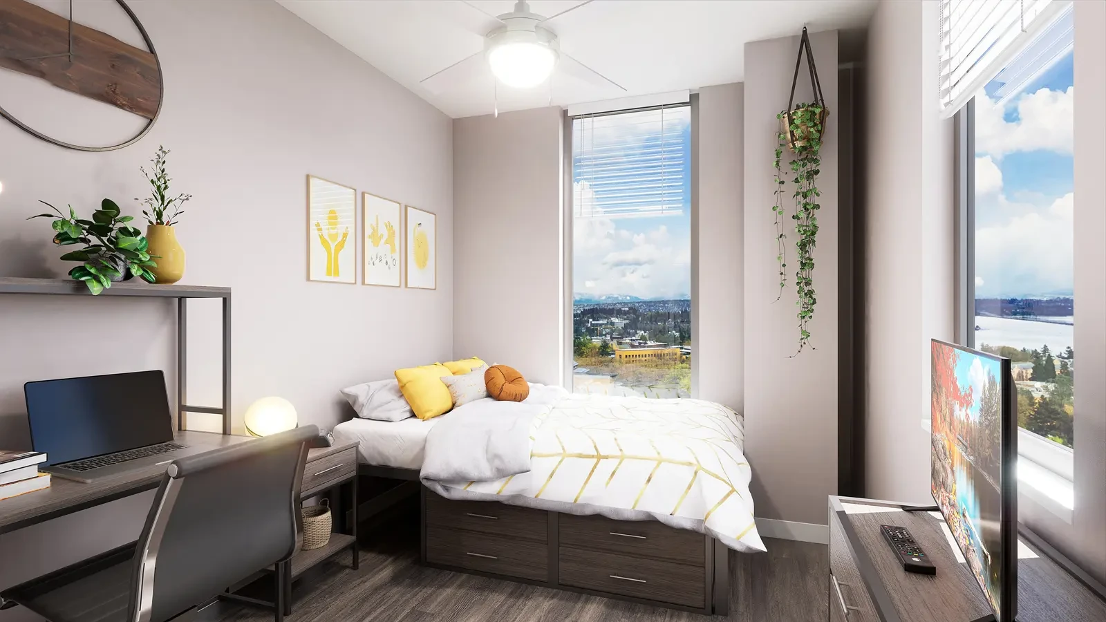 1 Bed 1 Bath A1 Shared Bathroom