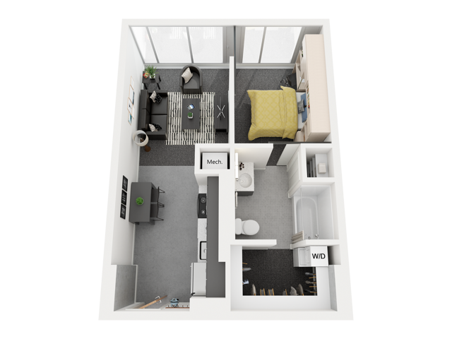 1 Bed 1 Bath - 1A - F 8-16