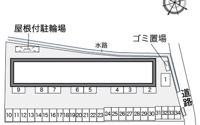 レオパレスエクレールＫ竹原 2