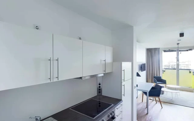 Furnished 1 room studio with elevator and balcony 1
