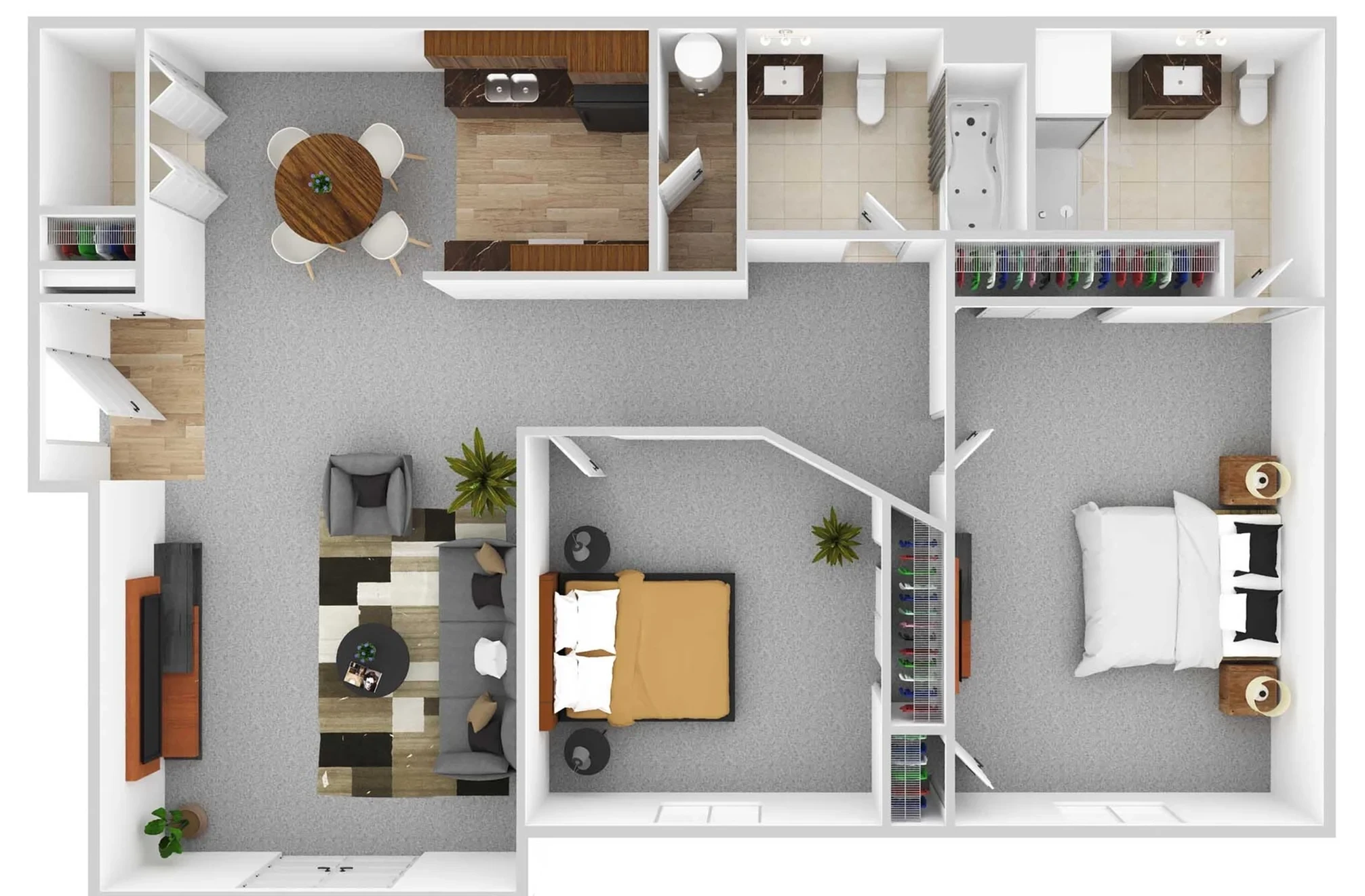 2 Beds 2 Baths Jefferson