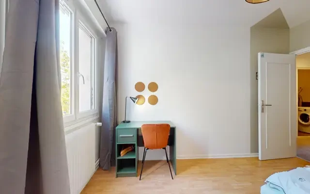 Interesting double ensuite bedroom near the Gare de Villeurbanne train station 0