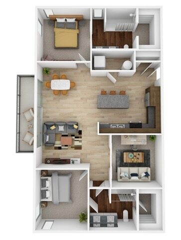 2 Bed 2 Bath Pollock