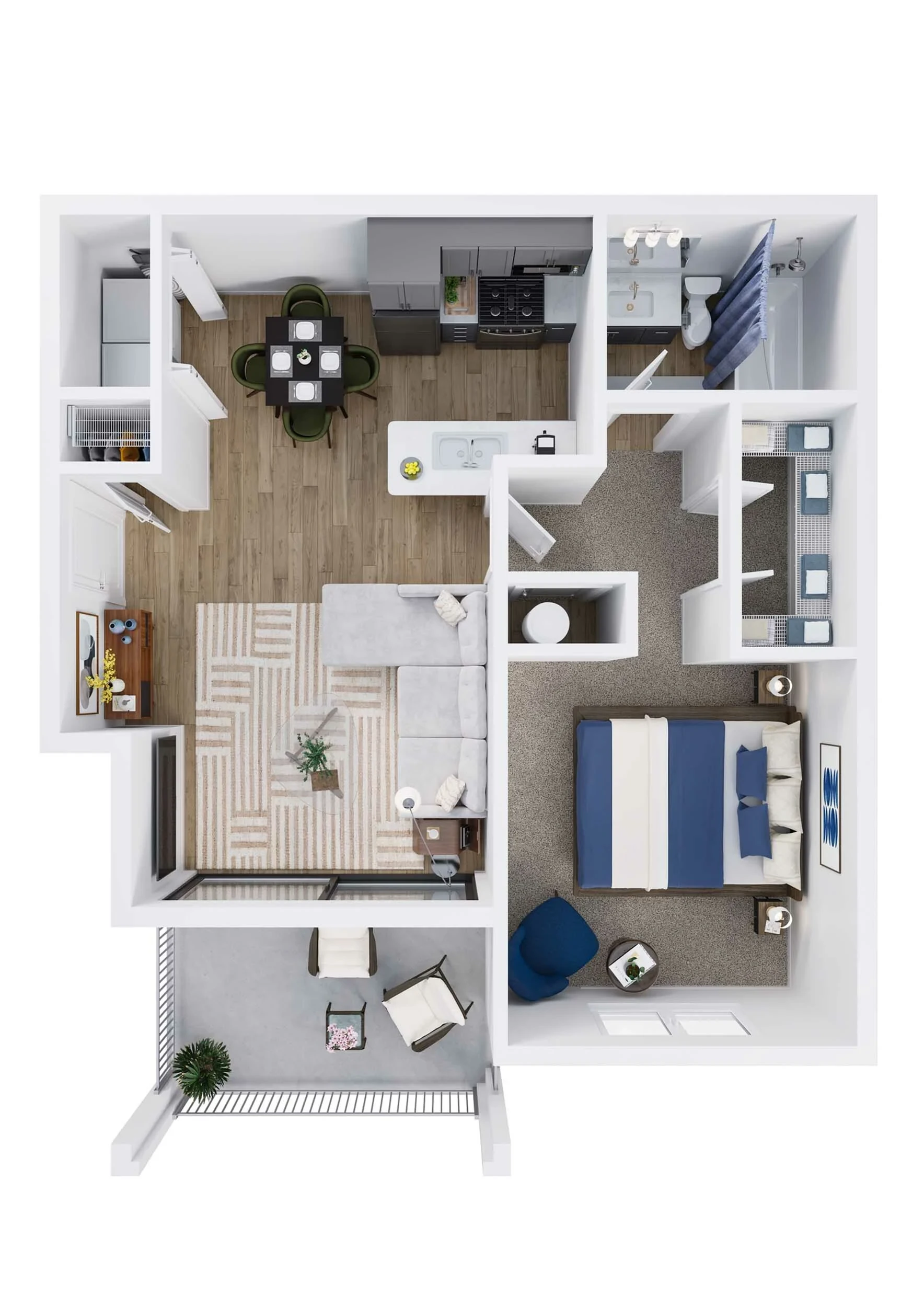 1 Bed 1 Bath 1X1AUP - Pine Renovated