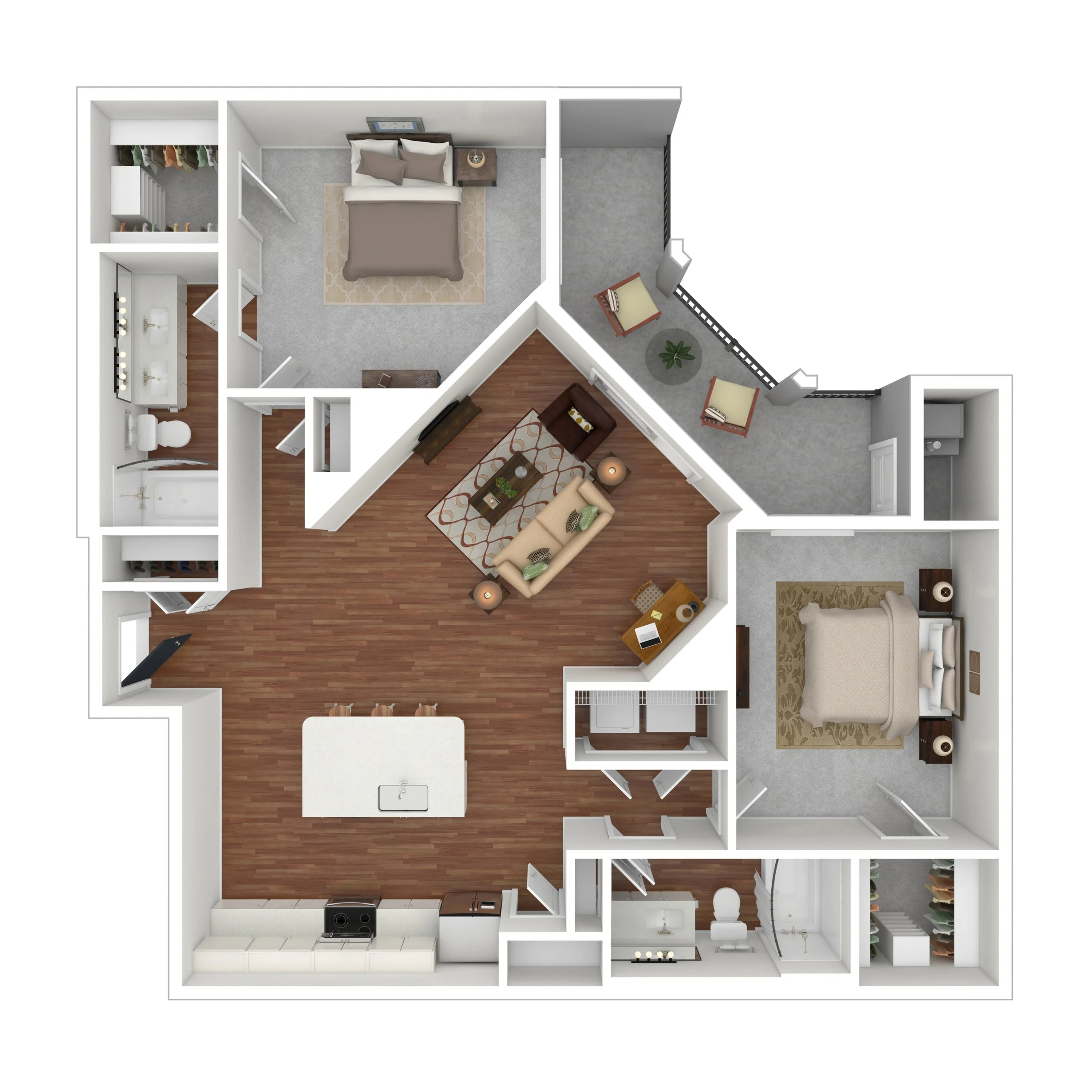 2 Bed 2 Bath Sunrise