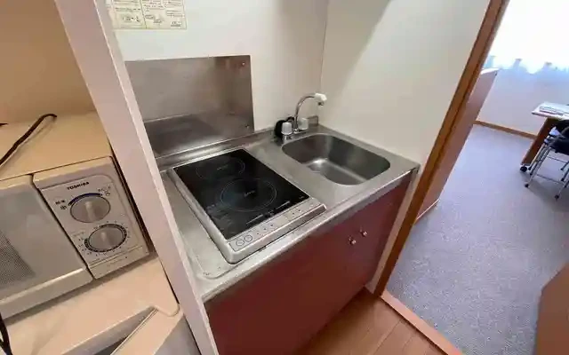 オレンジハウス山鹿 - 山鹿市の学生向け宿泊施設 - 210号房间(带独立厨房)
