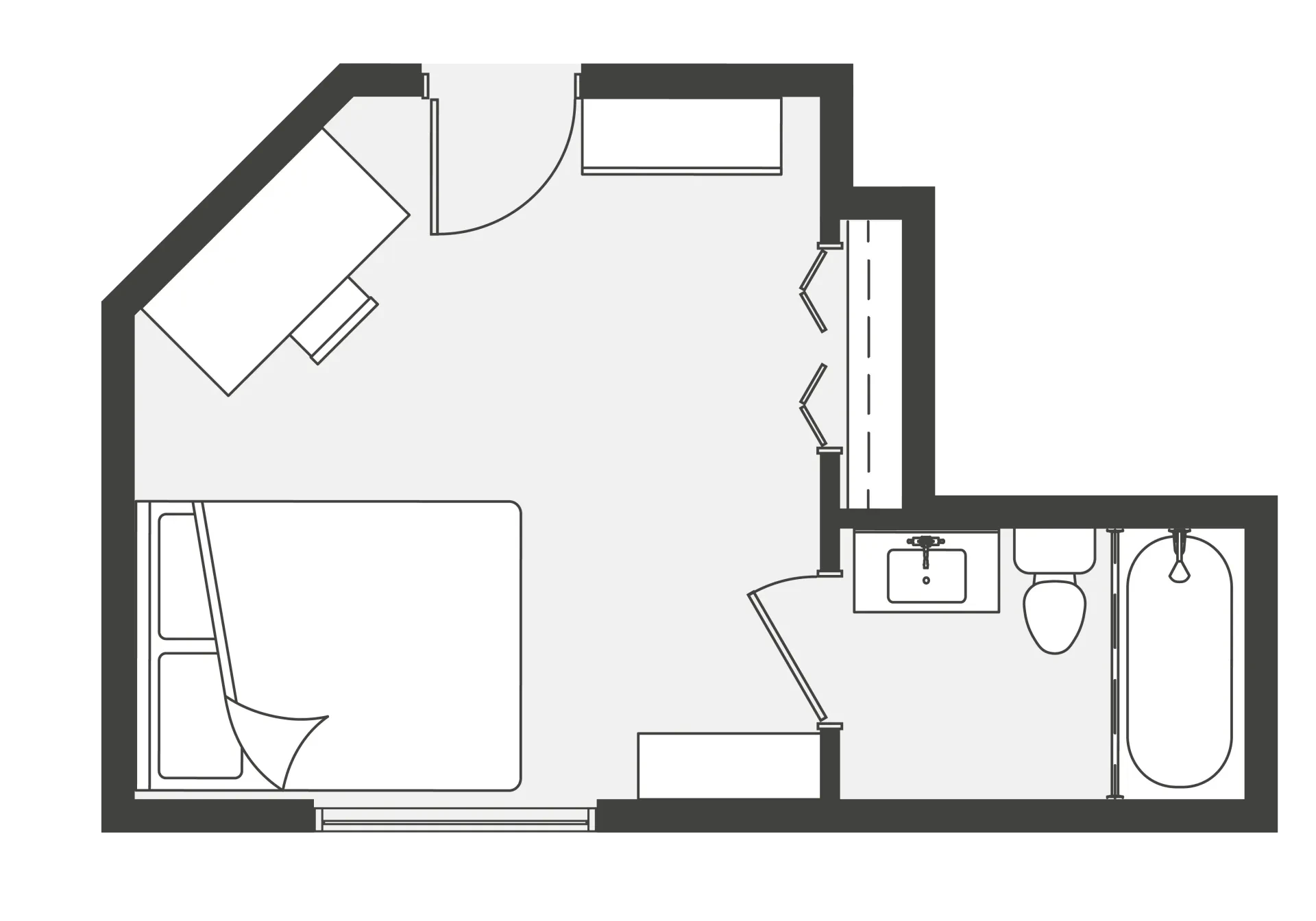Quarry Studio w/ Private Bath โ Shared Kitchen*
