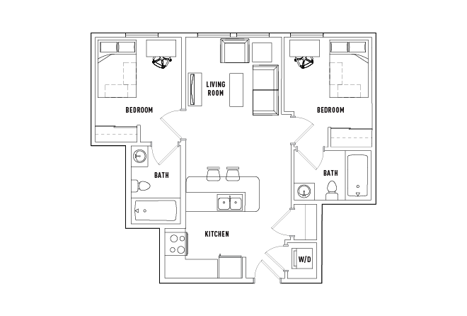 2 Bed - 2 Bath A