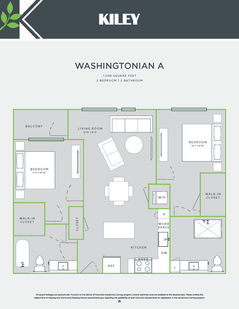 2 Bed 2 Bath Washingtonian A