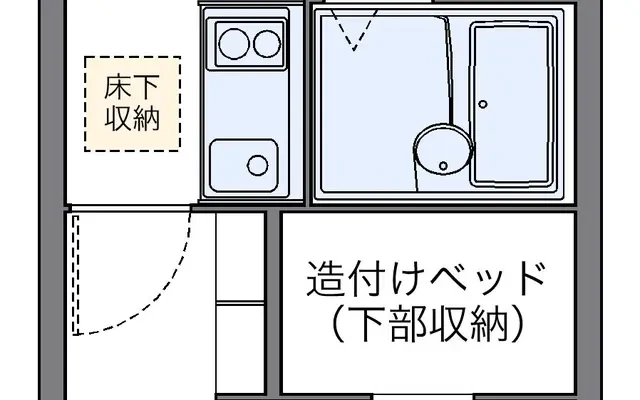レオネクストピア - 土浦市の学生向け宿泊施設 - 102号房间(带独立厨房)