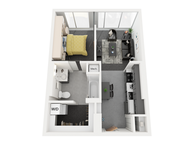 1 Bed 1 Bath - 1B - F 2-7