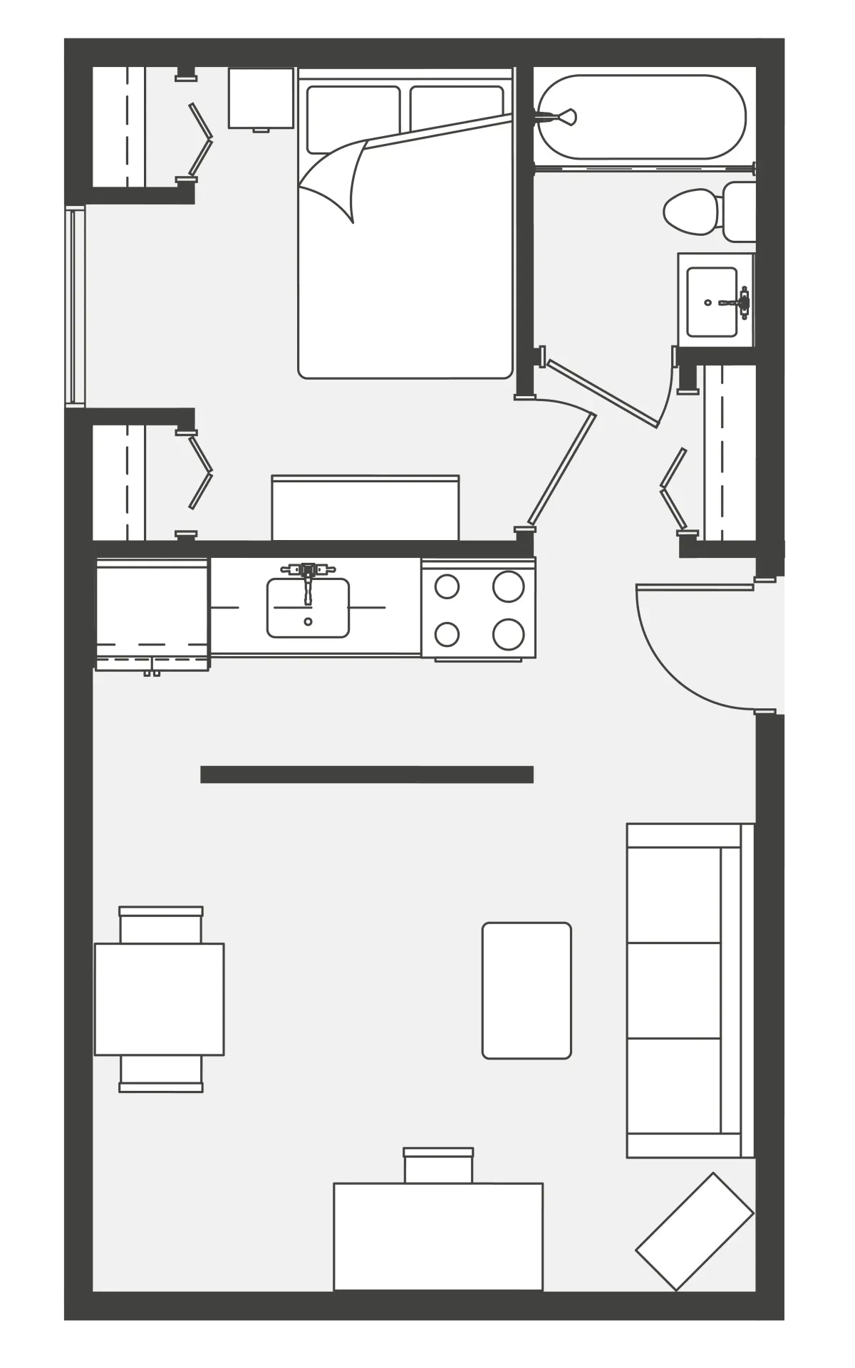 Quarry 1 Bedroom, 1 Bath w/ Kitchen