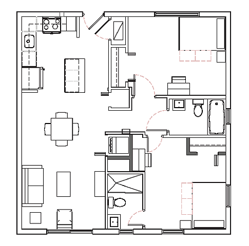 2 Bed 2 Bath Bayside