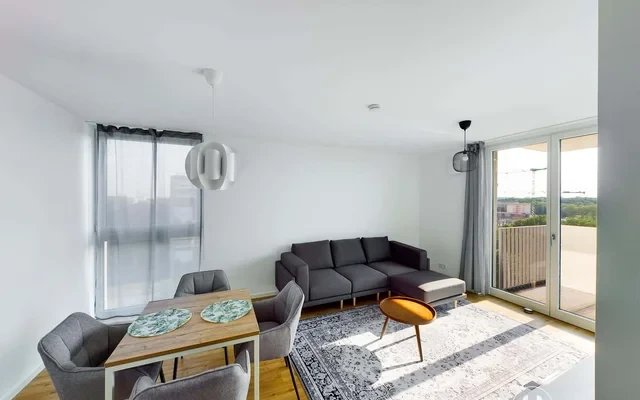 Reduced Rent - Furnished 2 room apartment with fitted kitchen, elevator and balcony 3
