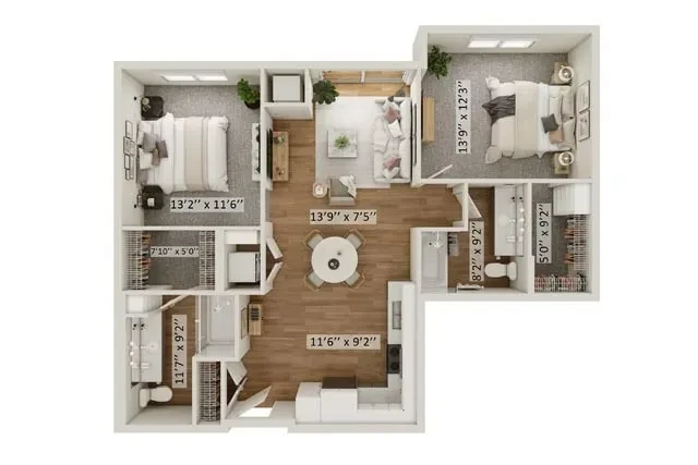 2 Bed 2 Bath Harriet C