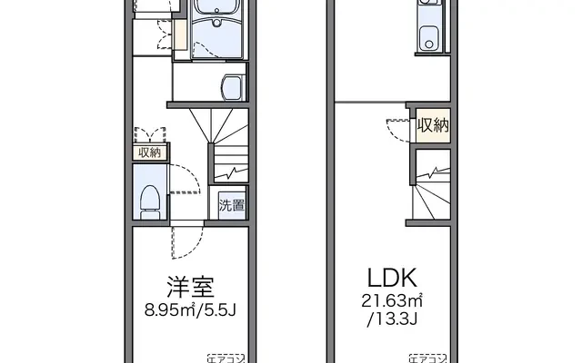 リバーチェリー - Matsubushi-cho Kitakatsushika-gun student accommodation - 108号房间(带客厅/餐厅/独立厨房)