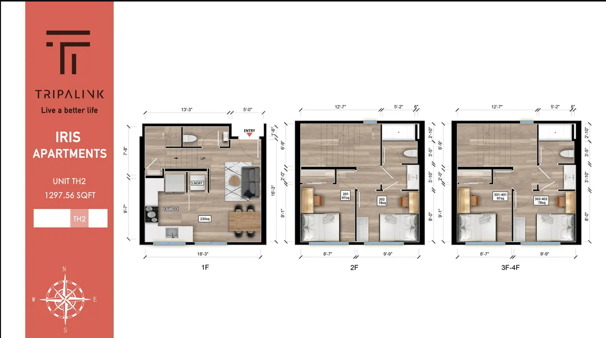 6 Bed 3.5 Bath Townhouse B