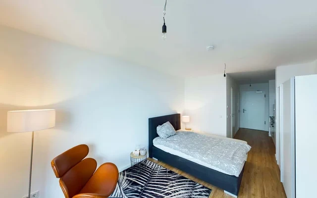 Furnished 1 room studio with elevator and balcony 3